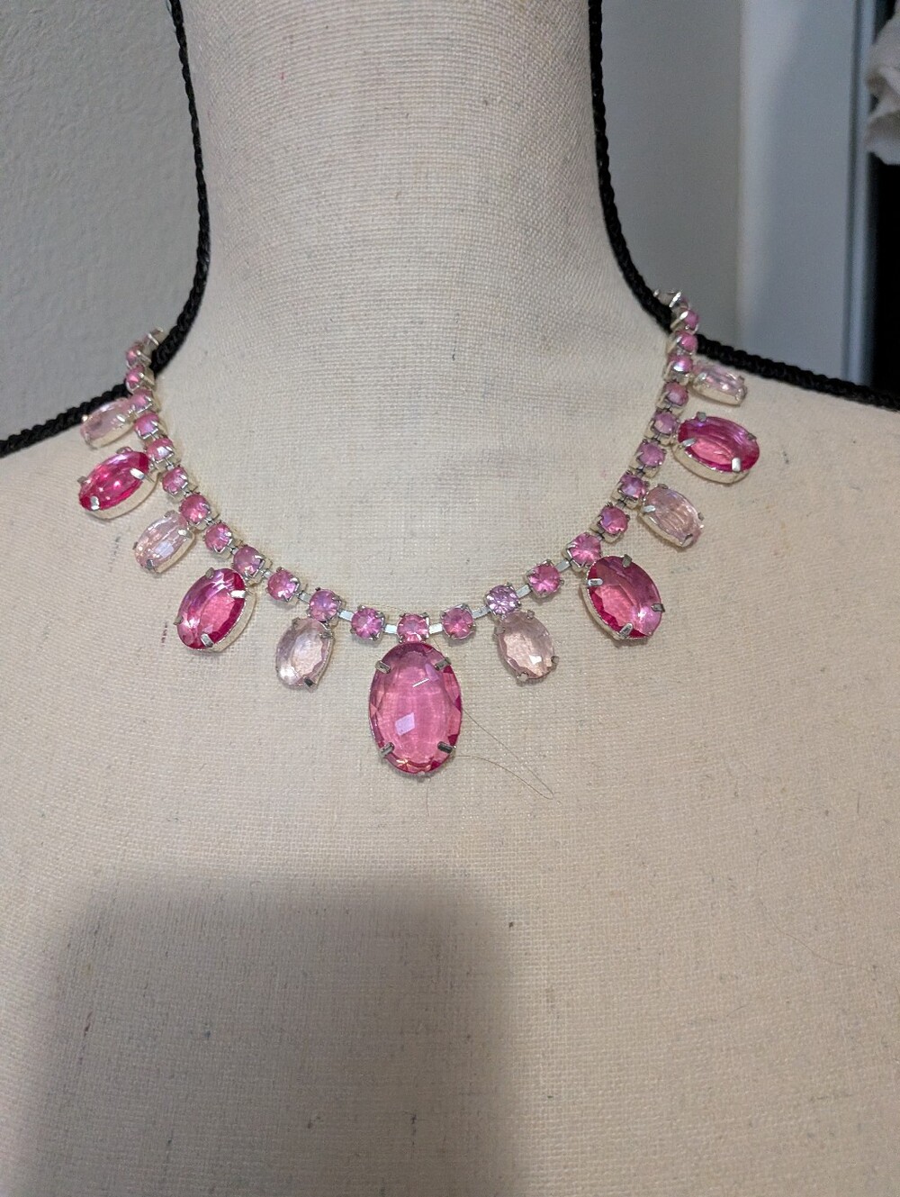 Pink Crystal Statement Necklace - Women Jewelry
